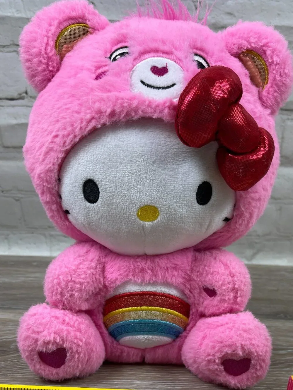 Care Bears Hello Kitty Dressed As Cheer CareBear  Plush
